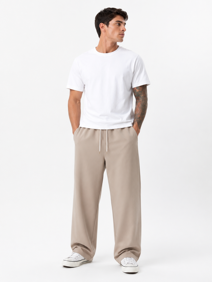 Ultra-Thin Anti-Wrinkle Dress Trousers — Khaki