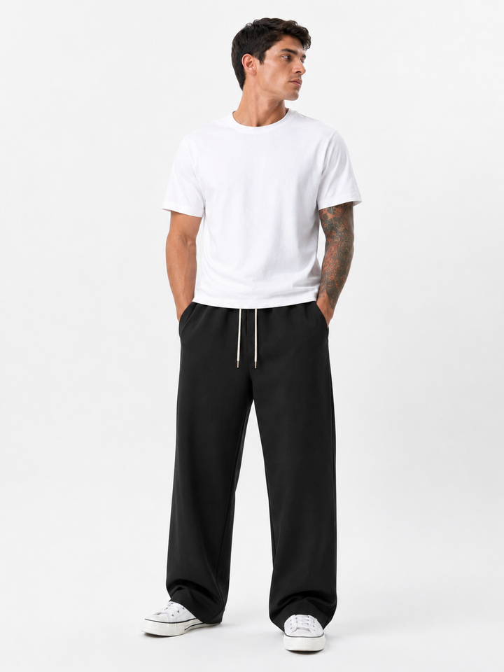 Ultra-Thin Anti-Wrinkle Dress Trousers — Black