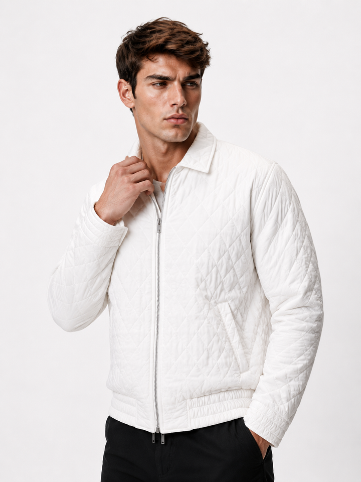 White Diamond Quilted Jacket