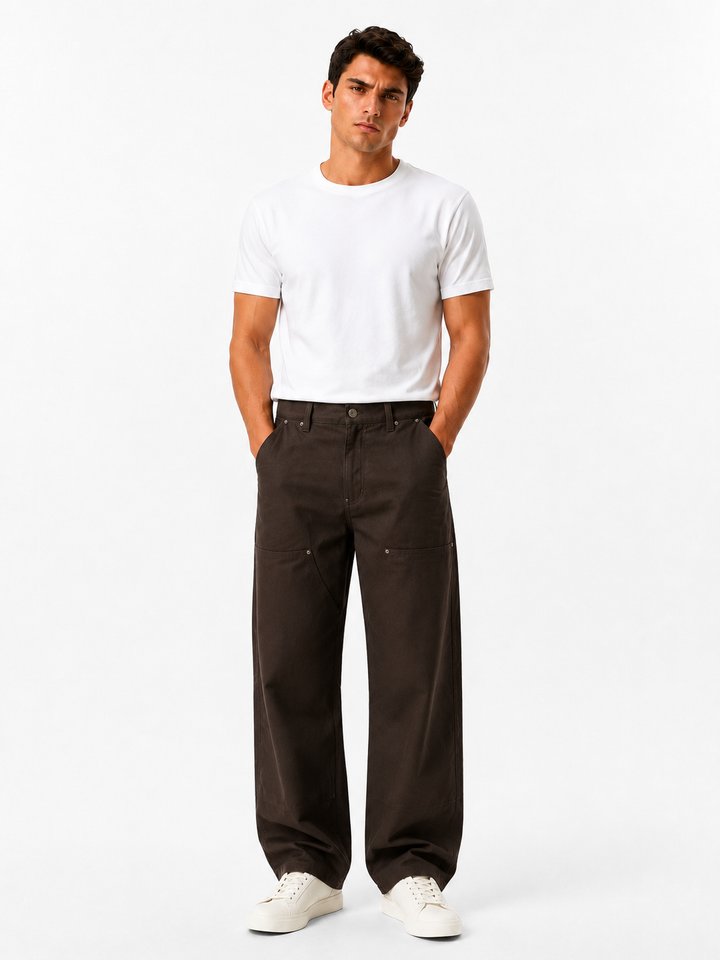 Suede Cargo Pants